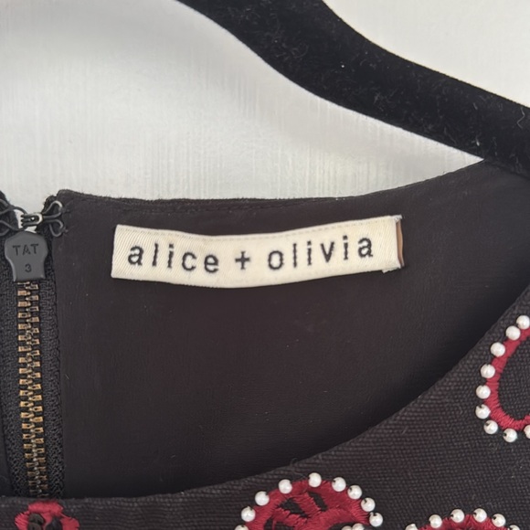 Alice + Olivia Lindsey Embroidered A-Line Dress - Picture 2 of 3